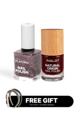 PLAYINN NAIL POLISH - BUNDLE NIGHT COLLECTION, FREE Nail File & Bando Glitter