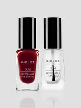 REDSENTIALS BUNDLE - O2M BREATHABLE NAIL ENAMEL & O2M TOP COAT