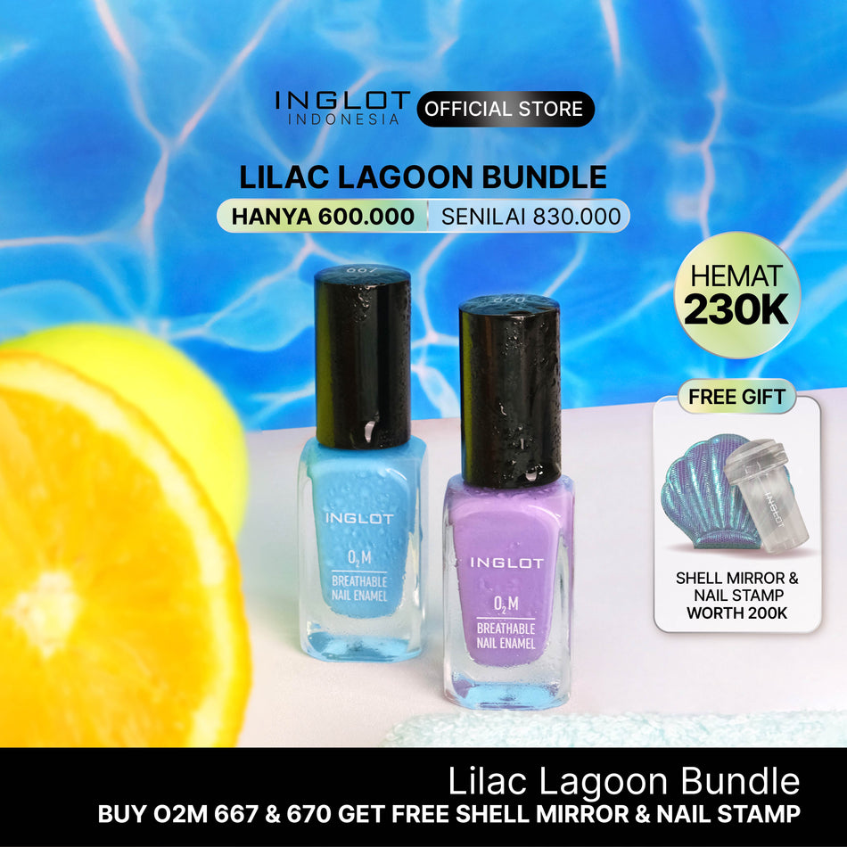 LILAC LAGOON BUNDLE - BUY 2 O2M BREATHABLE NAIL ENAMEL FREE 2 GIFT