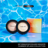 GLOW AND GLOSS BUNDLE - BUY SOFT SPARKLER FACE EYES BODY HIGHLIGHTER FREE LIPSATIN LIPSTICK TRAVEL SIZE