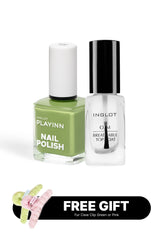 PLAYINN NAIL POLISH VERTE VEINS & O2M TOP COAT