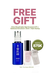 [FREE GIFT MIN PURCHASE 899RB] SEKKISEI Emulsion + O2M Breathable Nail Enamel 475 + Nail Stamp Exclusive INGLOT