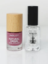 INGLOT NATURAL ORIGIN NAIL POLISH MORNING DANCE WITH TOP COAT BUNDLE