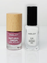 INGLOT NATURAL ORIGIN NAIL POLISH MORNING DANCE WITH BASE COAT BUNDLE