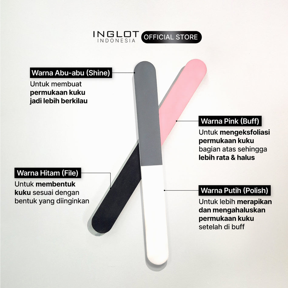 [Hemat 21%] INGLOT Nail Treatment Duos - Nail Cuticle Oil, Nail Buffer