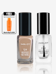 Down for Love Bundle - O2M Breathable Nail Enamel 476 & Top Coat